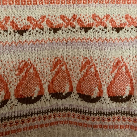 J. CREW Fair Isle Pear Pattern Turtleneck Sweater - Picture 2 of 5